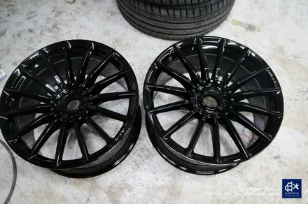 신차인 벤츠 GT43 AMG 블랙유광 휠도색 & 카본 세라믹 골드 캘리퍼도색 / 용인 처인구