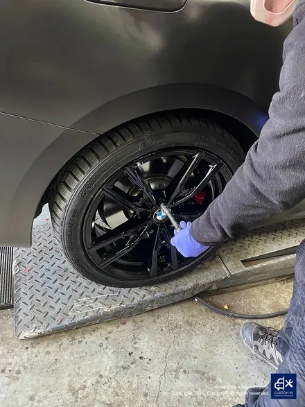 BMW M440i 휠수리 후 블랙유광 휠도색 / 용인 처인구