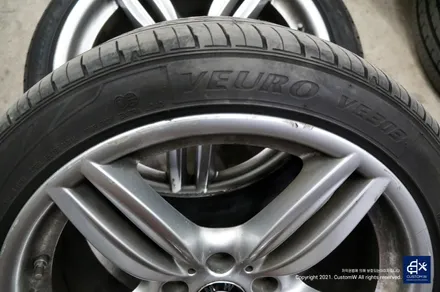 BMW 530d 휠수리 후 블랙유광 휠도색 / 용인 처인구