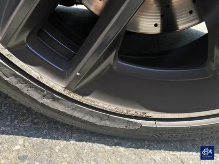 벤츠 E53 AMG 휠수리 후 매트 블랙 실버 투톤 휠도색 / 용인 처인구