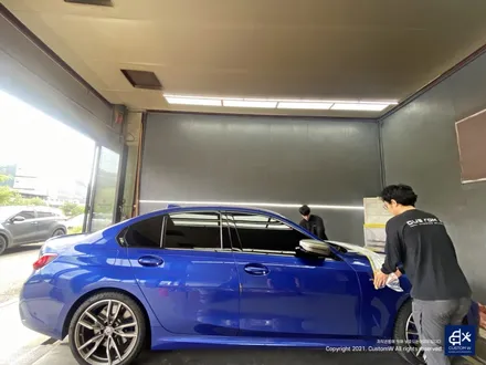 BMW G20 M340i 블랙유광 휠도색 + 레드 캘리퍼 도색 / 용인 처인구