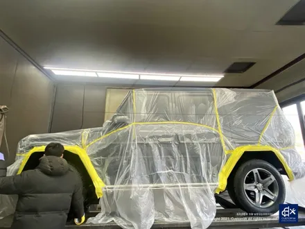 벤츠 G350 G바겐 블랙유광 휠도색 + 레드 캘리퍼 도색 / 용인 처인구