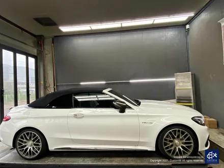 벤츠 C63 AMG 블랙 실버 투톤 유광 휠도색 + 레드 캘리퍼 도색 / 용인 처인구