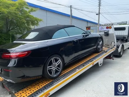 감동적인 후기글을 작성해 주신 고객분의 차량/ 벤츠 E220D 카브리올레 19인치(일명 AMG 별휠) 블랙 유광 휠도색 (feat. 보험 긴급 출동 서비스를 이용한 캐리어 카 입출고) / 용인 처인구