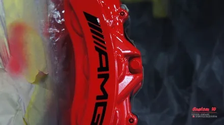 ML의 후속 벤츠 GLE 63AMG 다이아몬드컷팅 휠수리, 63S AMG 캘리퍼처럼 레드로 캘리퍼도색. / 용인 처인구