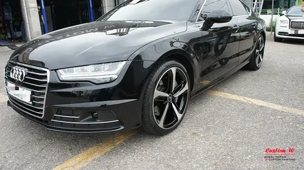 A7휠을 RS7 다이아몬드컷팅휠 처럼 만들다! 다이아몬드컷팅 휠수리를 이용한 블랙폴리쉬 휠 만들기. / 용인 처인구