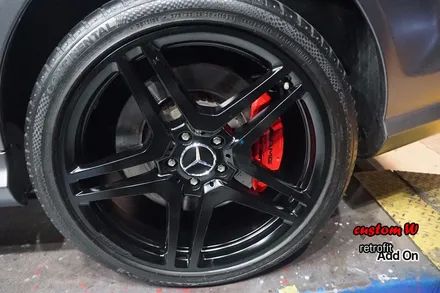 벤츠 CL63 AMG 독특한 디자인의 캘리퍼 레드 캘리퍼도색+ 반무광 블랙 휠도색. / 용인 처인구
