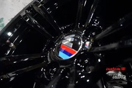 BMW M4 437M휠 상처수리 후 블랙유광 휠도색 + 레드 캘리퍼도색. / 용인 처인구