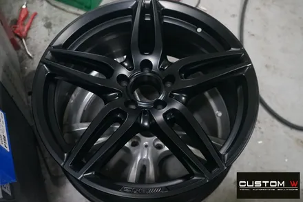 벤츠 W213 E300 AMG 라인 19인치 별휠 다이아몬드 컷팅 블랙 폴리시 작업, 캘리퍼 도색. / 용인 처인구