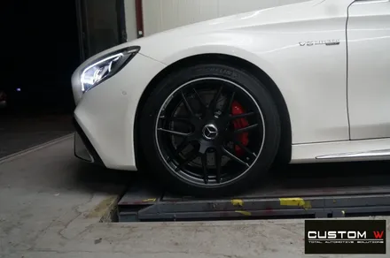 벤츠 S63 AMG 카브리올레 무광 블랙 실버 투톤 휠도색. / 용인 처인구