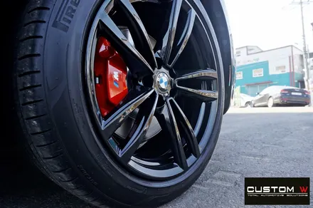 BMW 6GT 620d 블랙유광 휠 도색 + 레드 캘리퍼 도색 / 용인 처인구