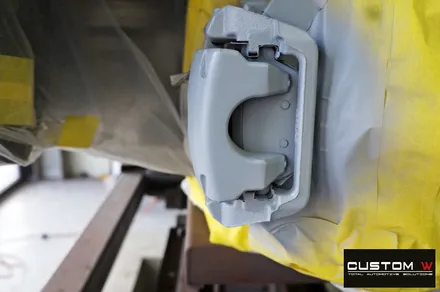 벤츠 S350D 블랙유광 휠도색 + 골드 캘리퍼 도색 / 용인 처인구
