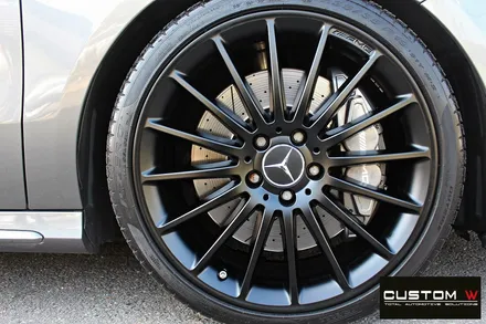 벤츠 A45 AMG 휠 상처 수리 후 매트블랙 휠도색 / 용인 처인구