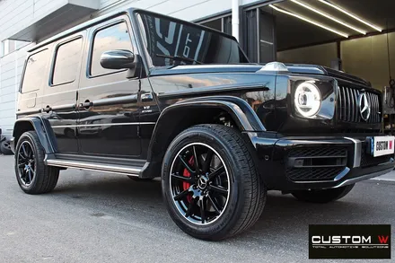 벤츠 G63 AMG 지바겐 블랙실버 유광 투톤 휠도색 / 용인 처인구
