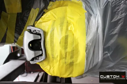 벤츠 CLS300d 블랙유광 휠도색 + 레드 캘리퍼 도색 / 용인 처인구