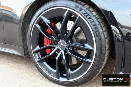 벤츠 CLS53 AMG 기존 고객 휠 상처 수리 후 블랙 실버 투톤 무광 휠도색 / 용인 처인구