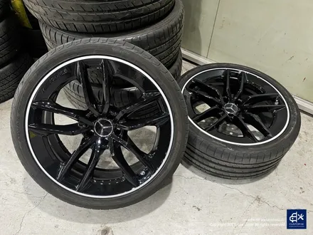 벤츠 CLS53 AMG 블랙실버 투톤 유광 휠도색 + 레드 캘리퍼 도색 / 용인 처인구