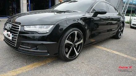 A7휠을 RS7 다이아몬드컷팅휠 처럼 만들다! 다이아몬드컷팅 휠수리를 이용한 블랙폴리쉬 휠 만들기. / 용인 처인구