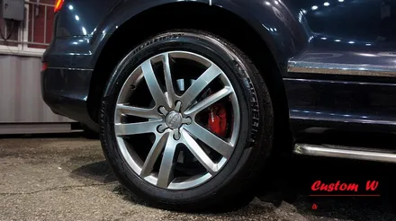 아우디 Q7 휠수리 후 고스트크롬으로 휠도색 + 레드캘리퍼도색(BREMBO로고) / 용인 처인구