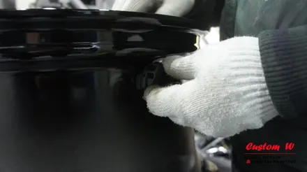 벤츠 AMG 라면 스포티한 블랙 휠과 레드 캘리퍼 조합을! 벤츠 GLE 63 AMG 블랙유광 휠도색, 레드 캘리퍼도색 작업기. / 용인 처인구