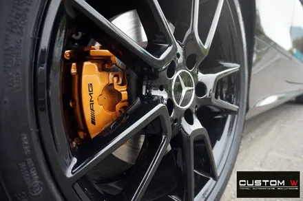 벤츠 C43 AMG 쿠페 하이그로시 블랙 검정 유광 휠도색 그리고 캘리퍼 도색 작업까지.! 커스텀W / 용인 처인구