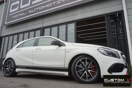 벤츠 A45AMG 상처난 다이아몬드 컷팅 휠 수리 후, 블랙 폴리시 휠로 만들었습니다. / 용인 처인구