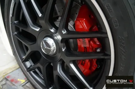 벤츠 S63 AMG 카브리올레 무광 블랙 실버 투톤 휠도색. / 용인 처인구
