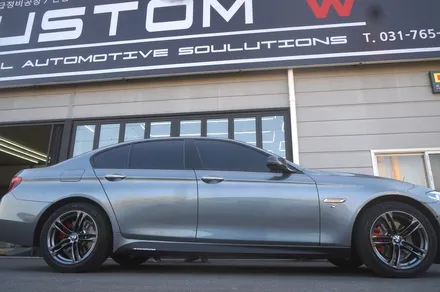 BMW F10 520D 고스트 크롬 휠도색, 레드 캘리퍼 도색. / 용인 처인구