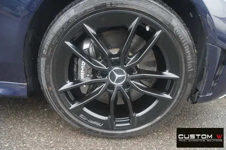 벤츠 C43 AMG 카브리올레 무광 블랙 휠도색 + 건메탈 그레이 컬러 캘리퍼 도색 / 용인 처인구