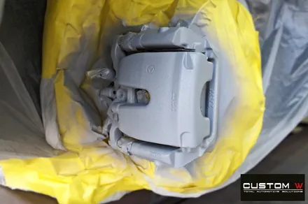 벤츠 S350D 블랙유광 휠도색 + 골드 캘리퍼 도색 / 용인 처인구
