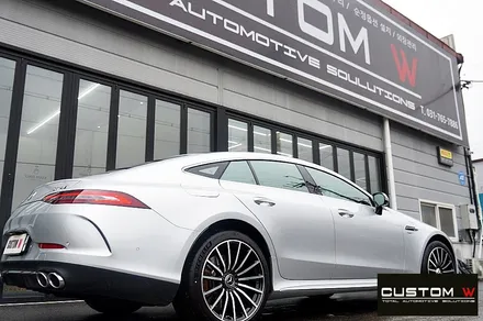 벤츠 GT43 AMG 다이아몬드 컷팅 블랙 폴리시 휠, 골드 캘리퍼 도색 / 용인 처인구