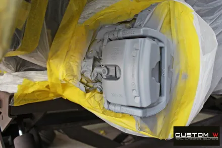 벤츠 CLS450 다이아몬드 컷팅 1개 휠복원 + 레드 캘리퍼 도색 / 용인 처인구