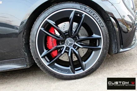 벤츠 CLS53 AMG 기존 고객 휠 상처 수리 후 블랙 실버 투톤 무광 휠도색 / 용인 처인구
