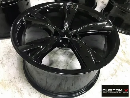 재규어 F-타입(F-TYPE) 3.0 S 20인치 보기드문 휠 잘못된 수리 도색 이력 약품 박리 후 블랙유광 휠도색 / 용인 처인구