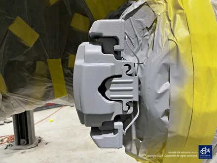역대급 분진 제거! BMW F10 528i 휠수리 후 블랙유광 휠도색 + 블루 캘리퍼 도색 / 용인 처인구