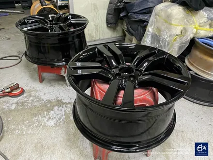 벤츠 GLK220 휠수리 후 블랙유광 휠도색 + 부식 제거 후 레드 캘리퍼 도색 / 용인 처인구