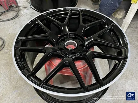 벤츠 G400d G바겐 G63 에디션 휠 수리 후 블랙 실버 투톤 유광 휠도색 / 용인 처인구