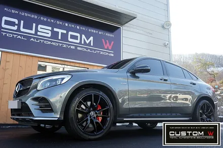 맷블랙 휠도색 , 레드 캘리퍼도색 - 벤츠 GLC 43 AMG 쿠페. / 용인 처인구