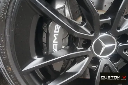 벤츠 C43 AMG 카브리올레 무광 블랙 휠도색 + 건메탈 그레이 컬러 캘리퍼 도색 / 용인 처인구
