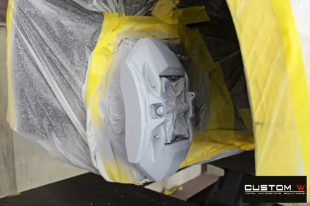 벤츠 E53 AMG  블랙 실버 유광 투톤 휠도색 + 레드 캘리퍼 도색 / 용인 처인구