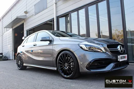 벤츠 A45 AMG 휠 상처 수리 후 매트블랙 휠도색 / 용인 처인구