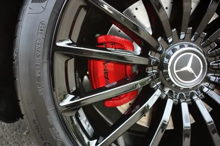 벤츠 GT43 AMG 블랙유광 휠도색 + 레드 캘리퍼 도색 / 용인 처인구