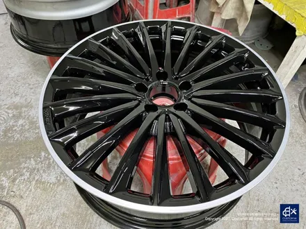 벤츠 CLS450 신형 20인치 마차휠 블랙 실버 투톤 유광 휠도색 + 옐로우 캘리퍼 도색 / 용인 처인구