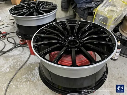 벤츠 GT43 AMG 휠수리 후 블랙 실버 투톤 유광 휠도색 / 용인 처인구