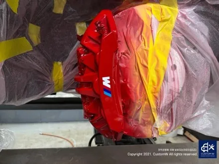 믿고 맡기는 커스텀 W_! 캐리어 카 (세이프 티 로더)를 이용해서 입출고_! BMW G87 신형 M2 블랙 유광 휠도색 & 레드 캘리퍼 도색 / 용인 처인구