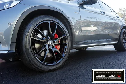 맷블랙 휠도색 , 레드 캘리퍼도색 - 벤츠 GLC 43 AMG 쿠페. / 용인 처인구
