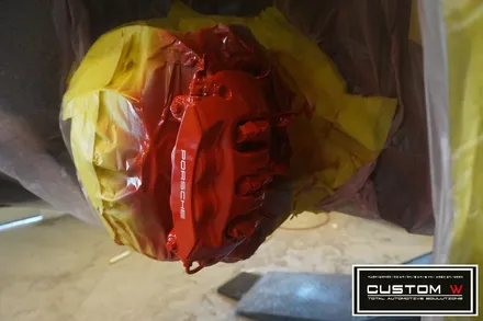 포르쉐 911 카레라 991 MK2 블랙유광 휠도색 , 레드 캘리퍼 도색. 커스텀W CUSTOM W / 용인 처인구