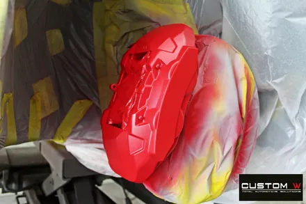 벤츠 CLS450 다이아몬드 컷팅 1개 휠복원 + 레드 캘리퍼 도색 / 용인 처인구