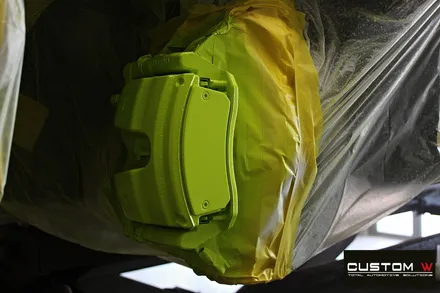 벤츠 20년 신형 CLA250 블랙유광 휠도색 + 애시드 그린(ACID GREEN) 형광 캘리퍼 도색 / 용인 처인구