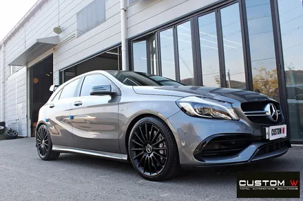 벤츠 A45 AMG 휠 상처 수리 후 매트블랙 휠도색 / 용인 처인구
